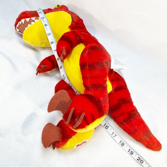Build A Bear Red Yellow Raptor Dinosaur BAB 20” Plush Stuffed Animal I ROAR!! - Picture 8 of 8